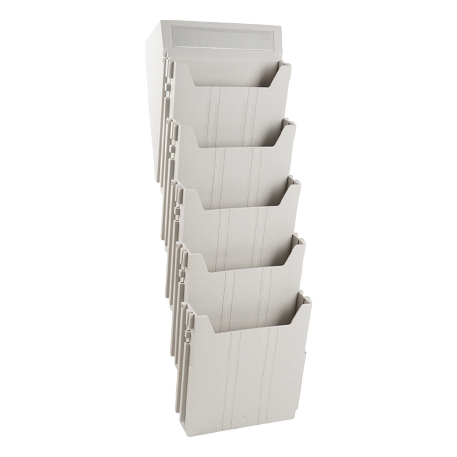 Magazine Holder Rack - ที่วางนิตยสารแบบติดผนัง ที่จัดเก็บเอกสารแบบขยายได้ ปรับได้ 5 ช่อง ชั้นวางเอกสารติดผนัง