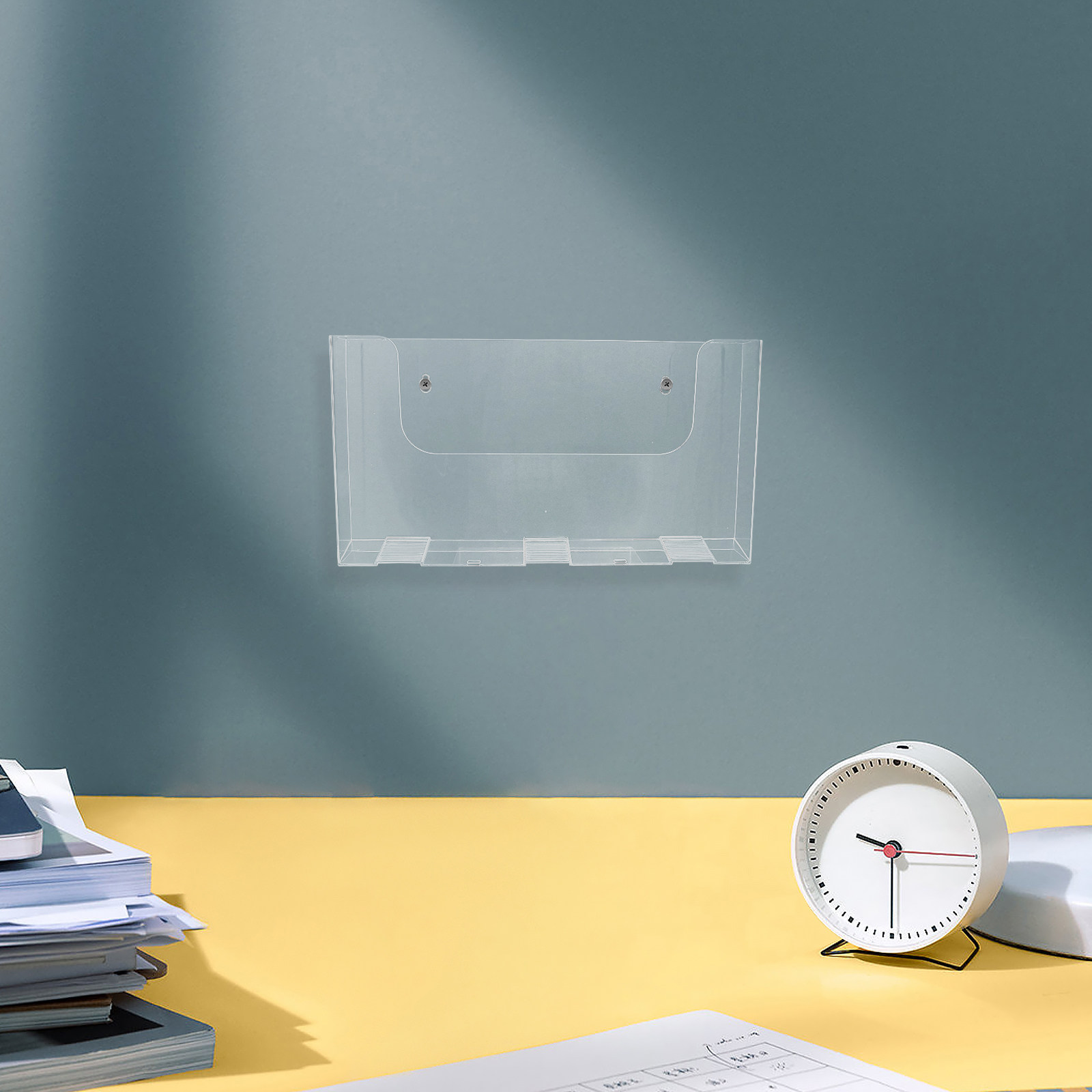 Magazine Holder Rack - ที่เก็บเอกสารติดผนังอะคริลิก แพ็ค 2 ชิ้น ที่จัดระเบียบเอกสารแบบใส ความจุขนาดใหญ่