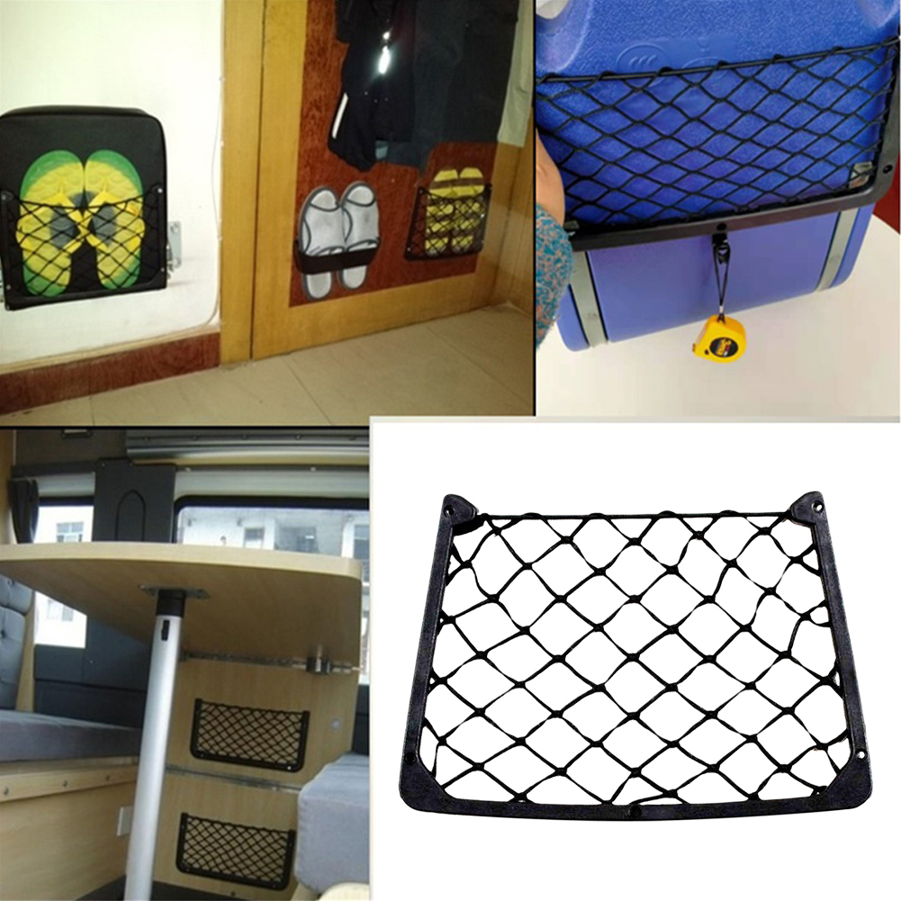 Magazine Holder Rack - ตาข่ายเก็บของด้านหลังเบาะรถยนต์ ตาข่ายเก็บของแบบยืดหยุ่น ที่วางนิตยสาร ที่เก็บของ ทิชชู กระเป๋า