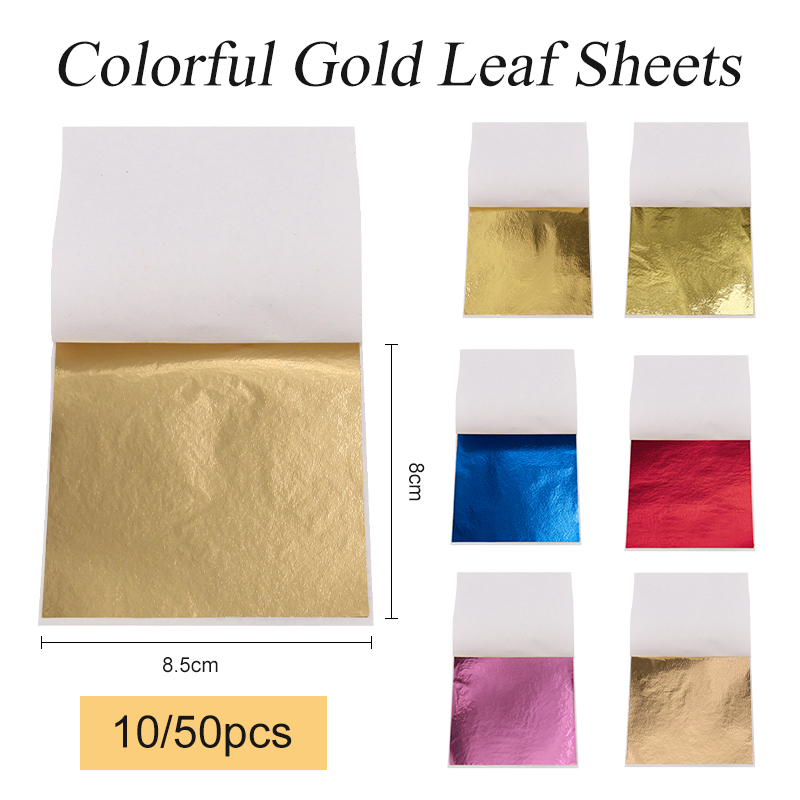 Ink Blotter Paper - 8x8.5 ซม.ไต้หวันเลียนแบบ Gold Leaf แผ่นทองแดงกระดาษฟอยล์สําหรับ Gilding