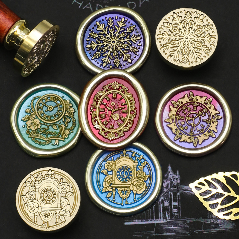 Wax Seal Stamp Set - นาฬิกา Retro Wax แสตมป์หมีกระต่าย Wax Seal