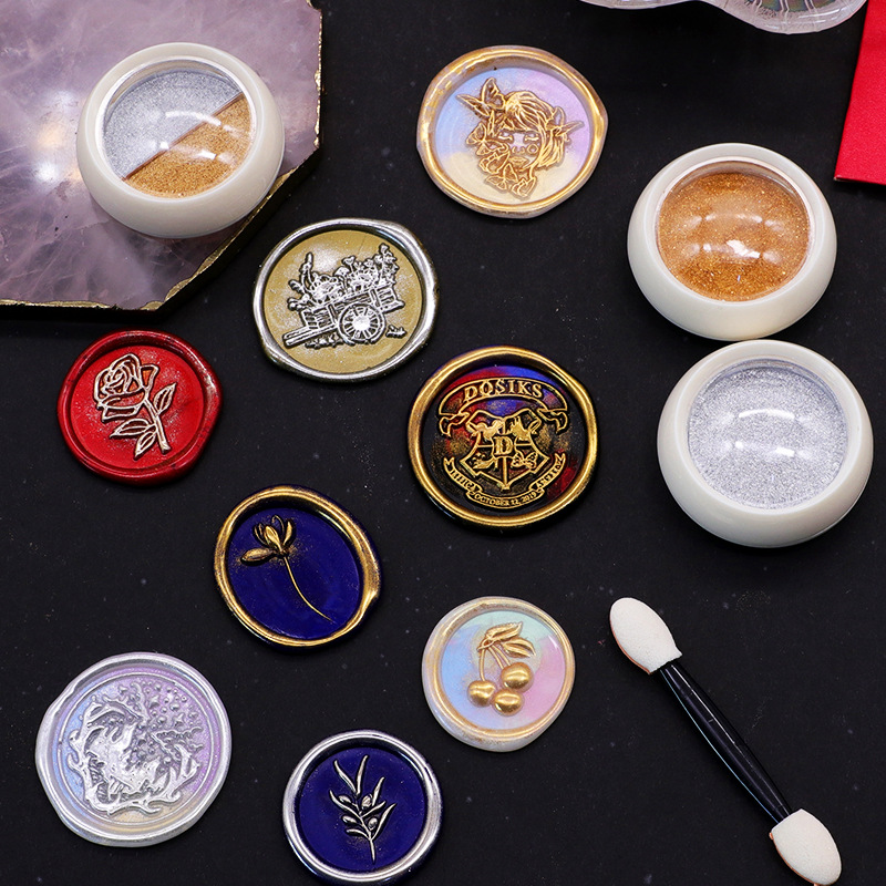 18สีทองขี้ผึ้งตราประทับแป้งครี - Wax Seal Stamp Set บทวิจารณ์และราคา