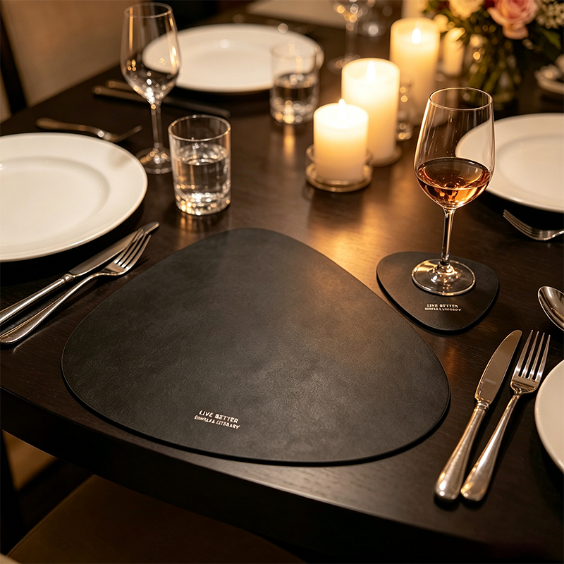 แผ่นรองจานหนังรูปหยดน้ำ 2/4/8/ - Leather Desk Pad บทวิจารณ์และราคา