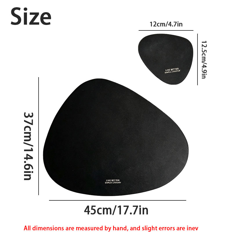 แผ่นรองจานหนังรูปหยดน้ำ 2/4/8/ - Leather Desk Pad บทวิจารณ์และราคา