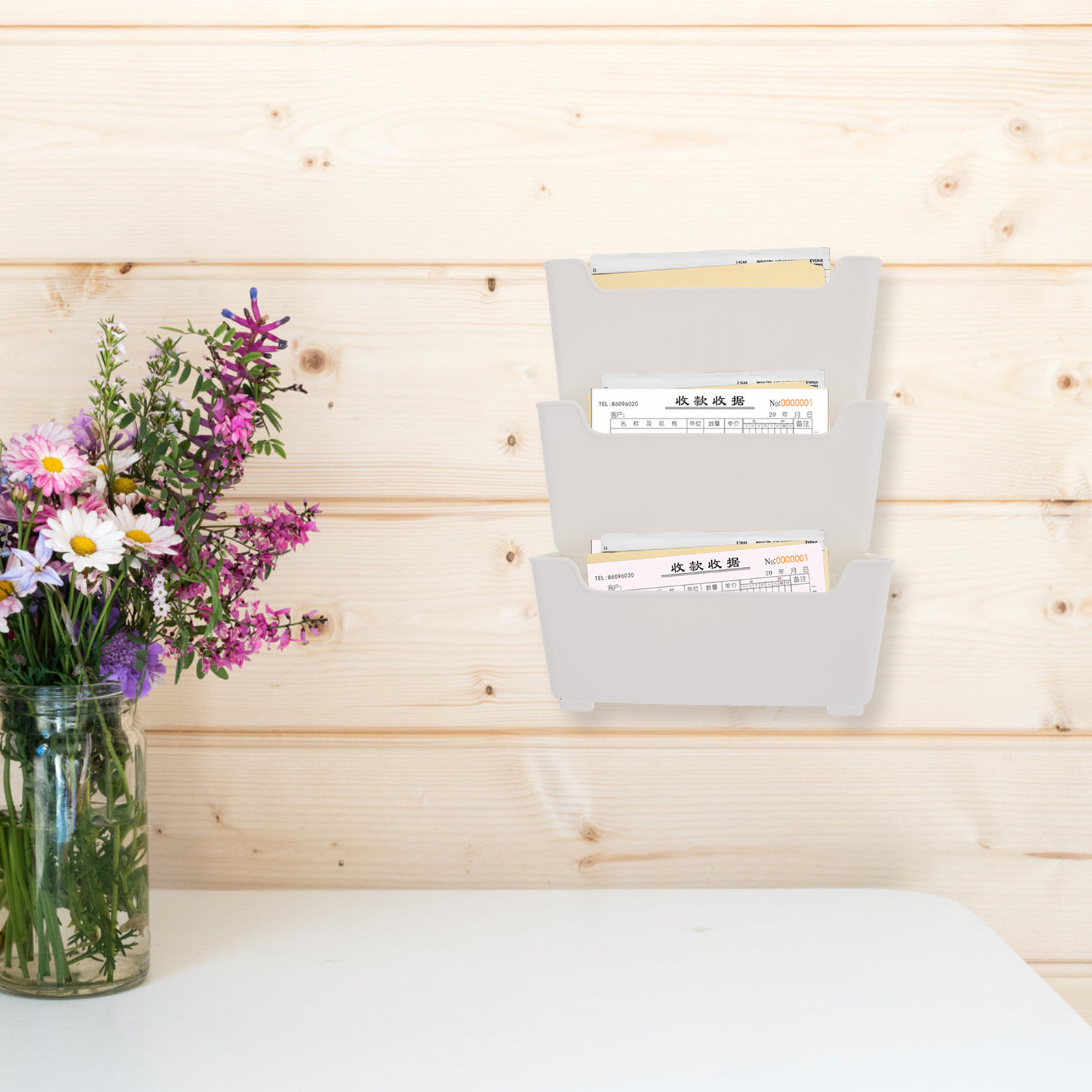 1 ชุด ที่จัดระเบียบเอกสารติดผน - Magazine Holder Rack บทวิจารณ์และราคา