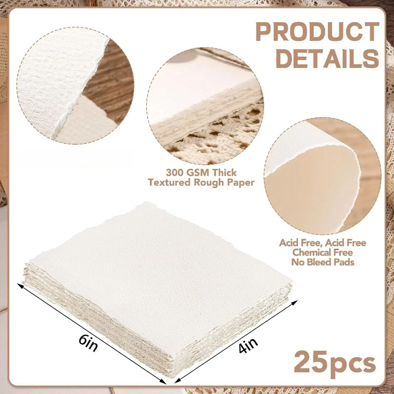 25 แผ่นกระดาษสีน้ํา, 300 GSM D - Ink Blotter Paper บทวิจารณ์และราคา